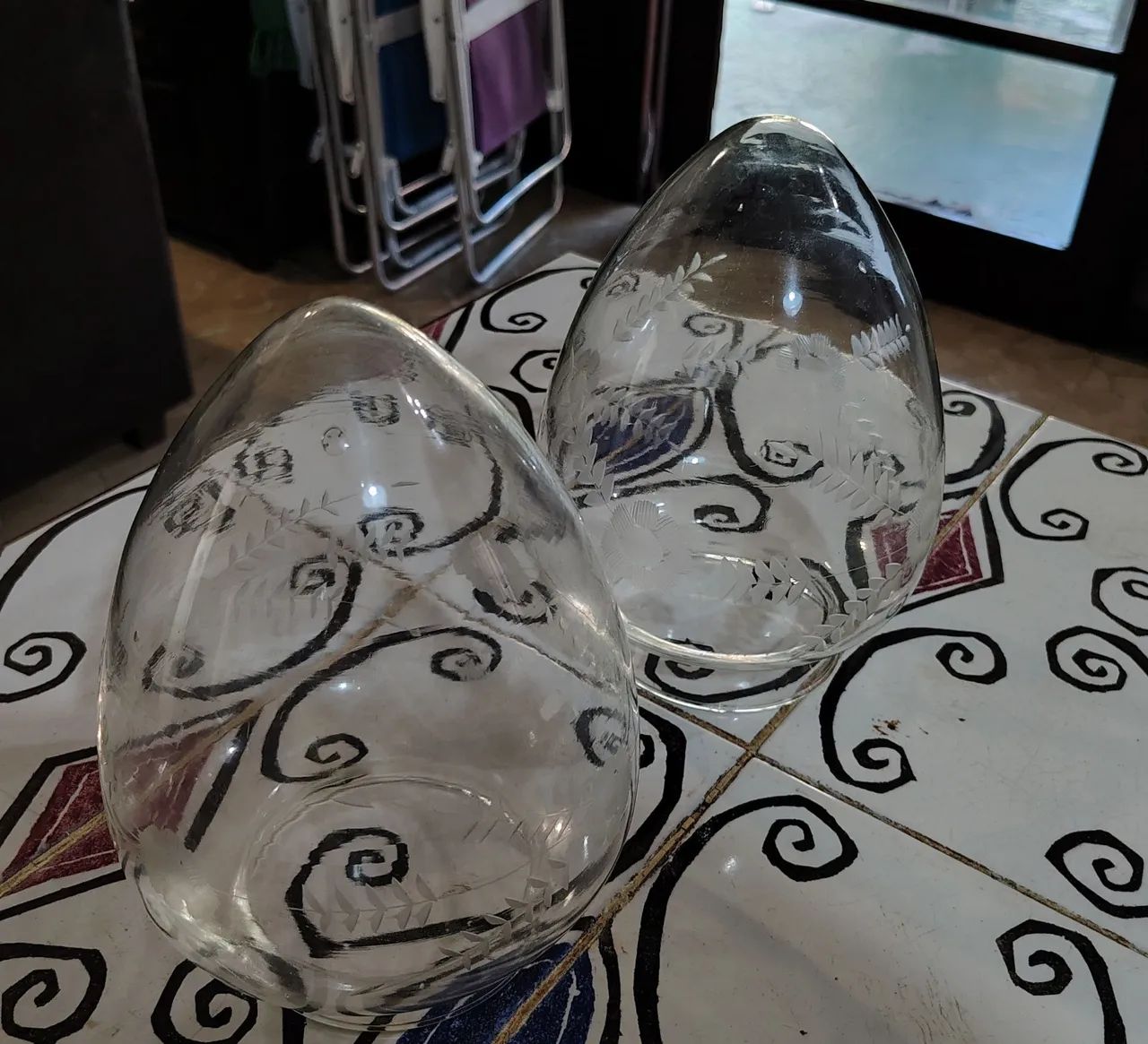 2 Cúpulas de Vidro Antigas elegantes usadas