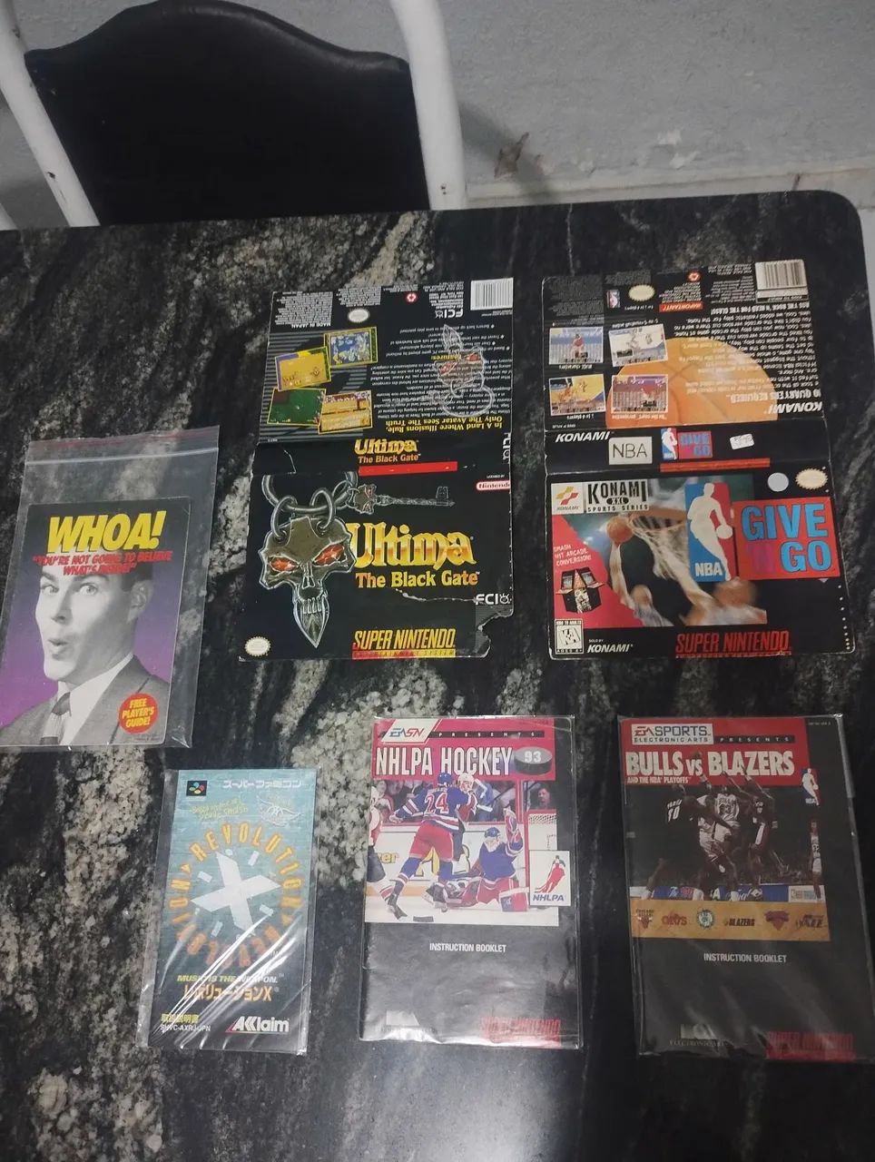 Manuais e encartes super Nintendo 