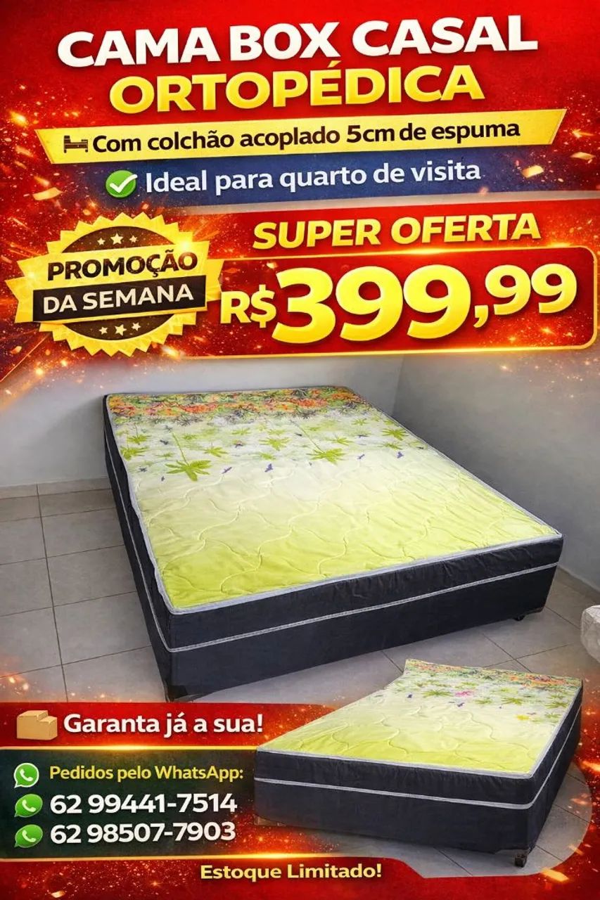 Cama box acoplado ortopédico 