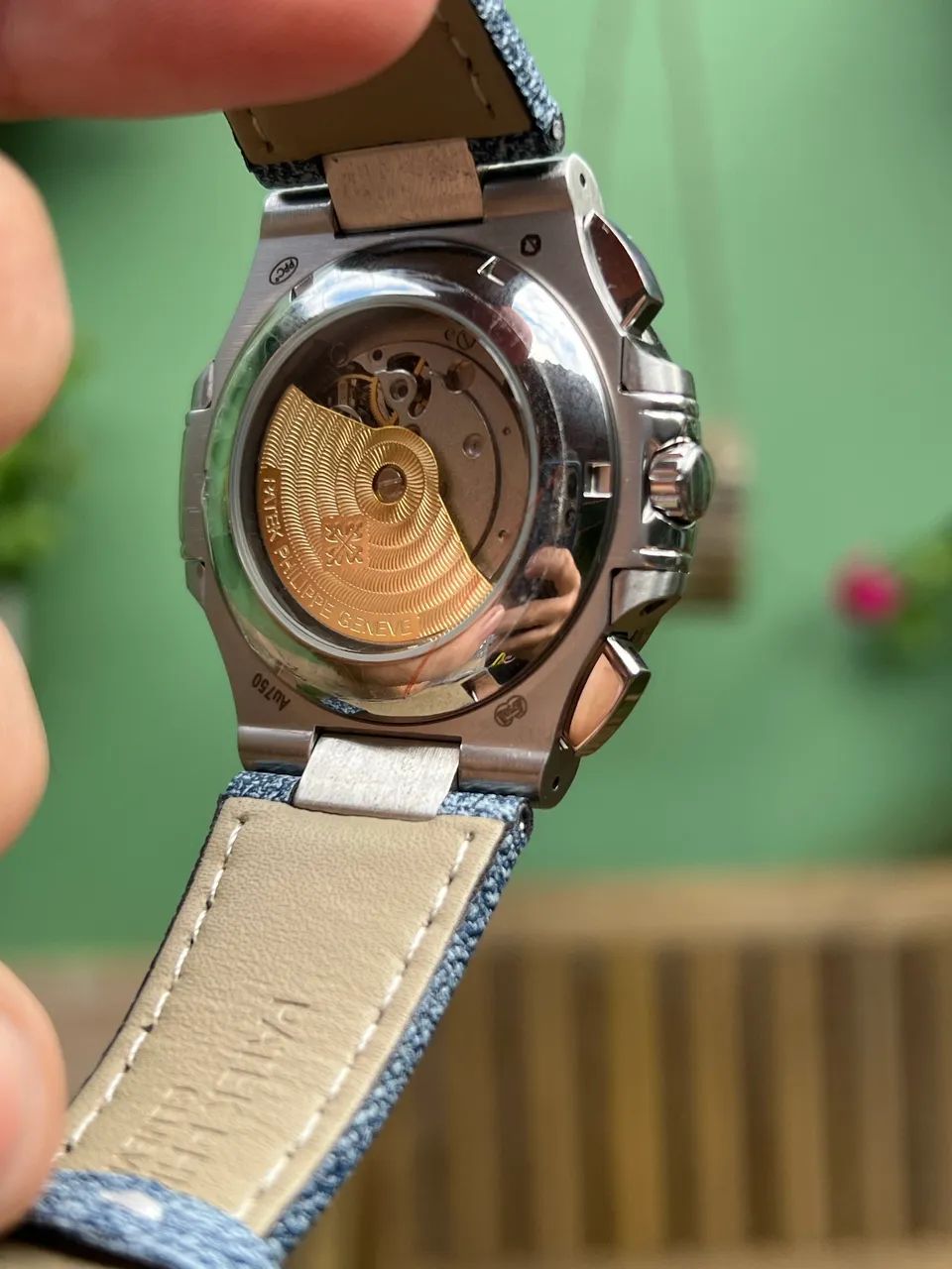 RARO Relógio Patek Philippe Nautilus Denim Jeans Automático  - Foto 2