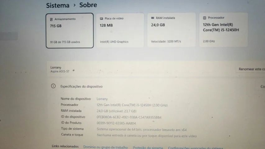 ?VENDO OU TROCO ACER ASPIRE 5 i5 12a GERAÇÃO? - Foto 4