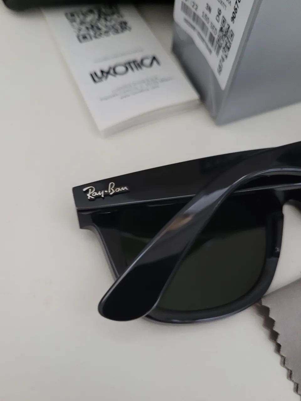 Oculos de sol wayfarer preto clássico 50-22 - Foto 3