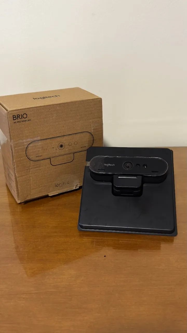 Webcam Logitech Brio 4K Ultra HD + Cabo USB-C Original - Foto 2