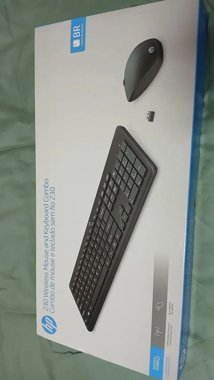Teclado e mouse sem fio hp