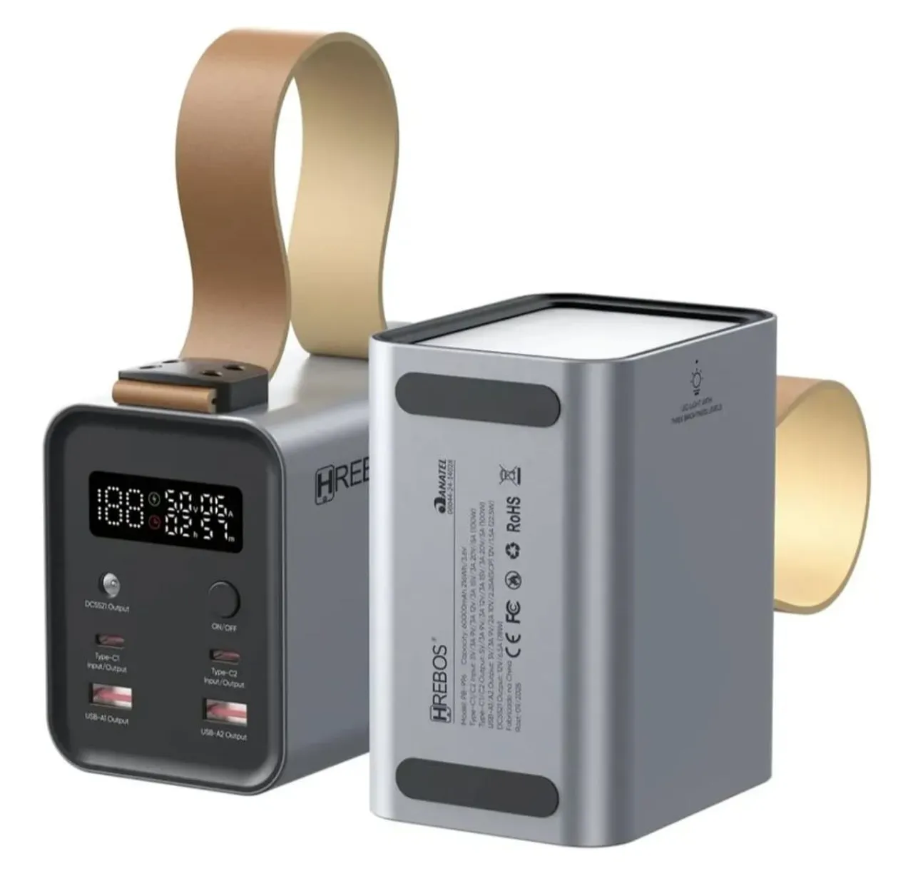 ¥ellowBucks さるぼぼ Power Bank 60.000 mAh Hrebos Original Lanterna Led PB-996 Novo