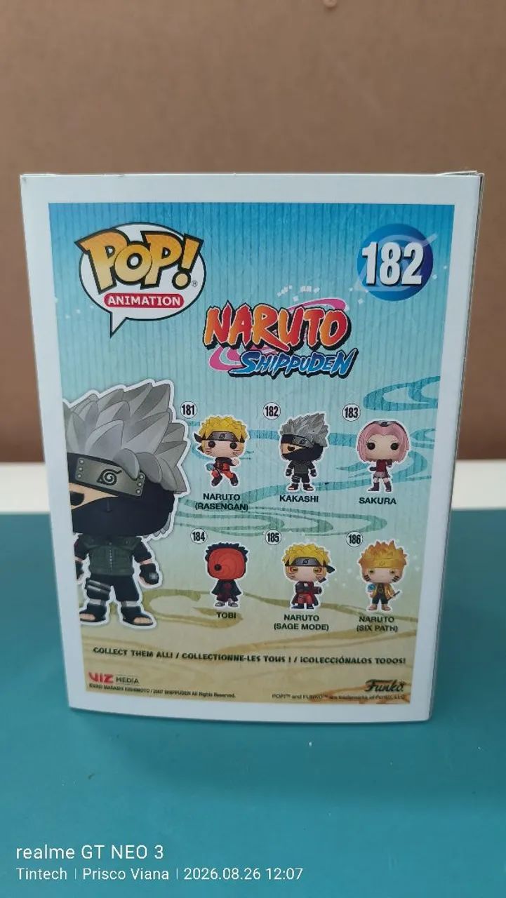 Funko Pop Kakashi #182 Naruto Shippuden Original Lacrado - Foto 3
