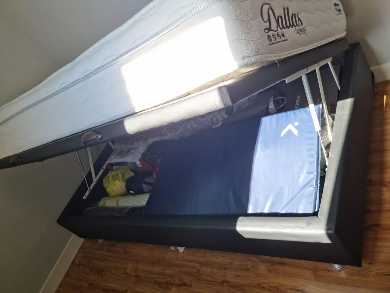 Cama de Solteiro Baú Medida Especial, com Cabeceira e Colchão  - Foto 3