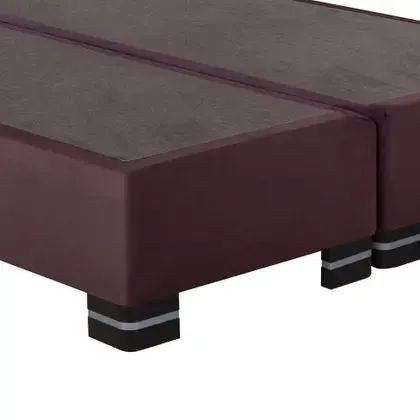 Cama Base Box Casal Suede Vinho - Foto 2