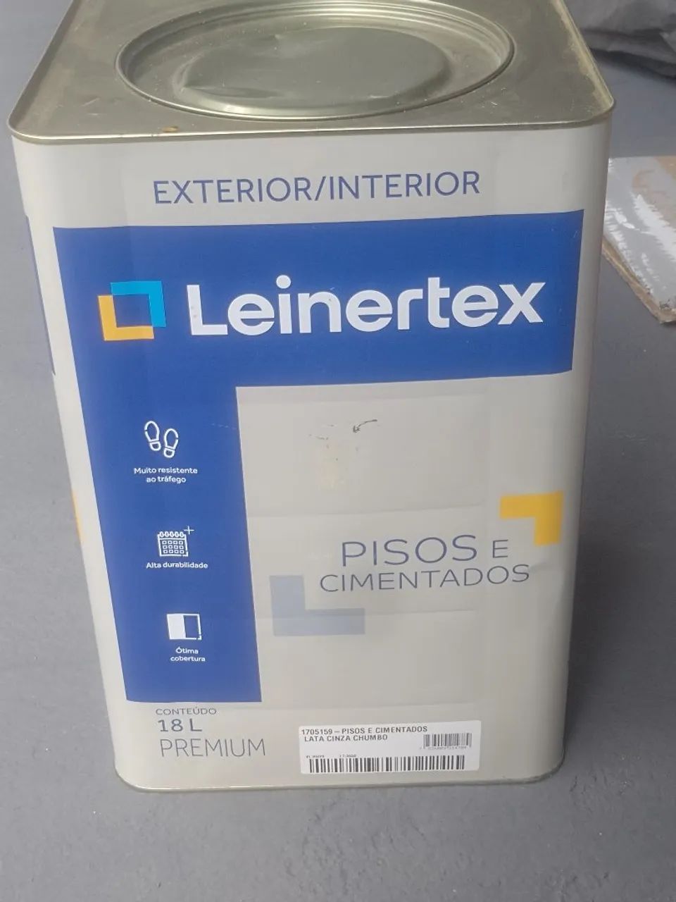 Tinta de piso cor cinza chumbo valor 190