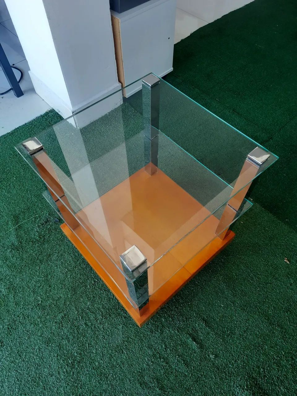 Mesa de centro de vidro com rodinhas - Foto 4