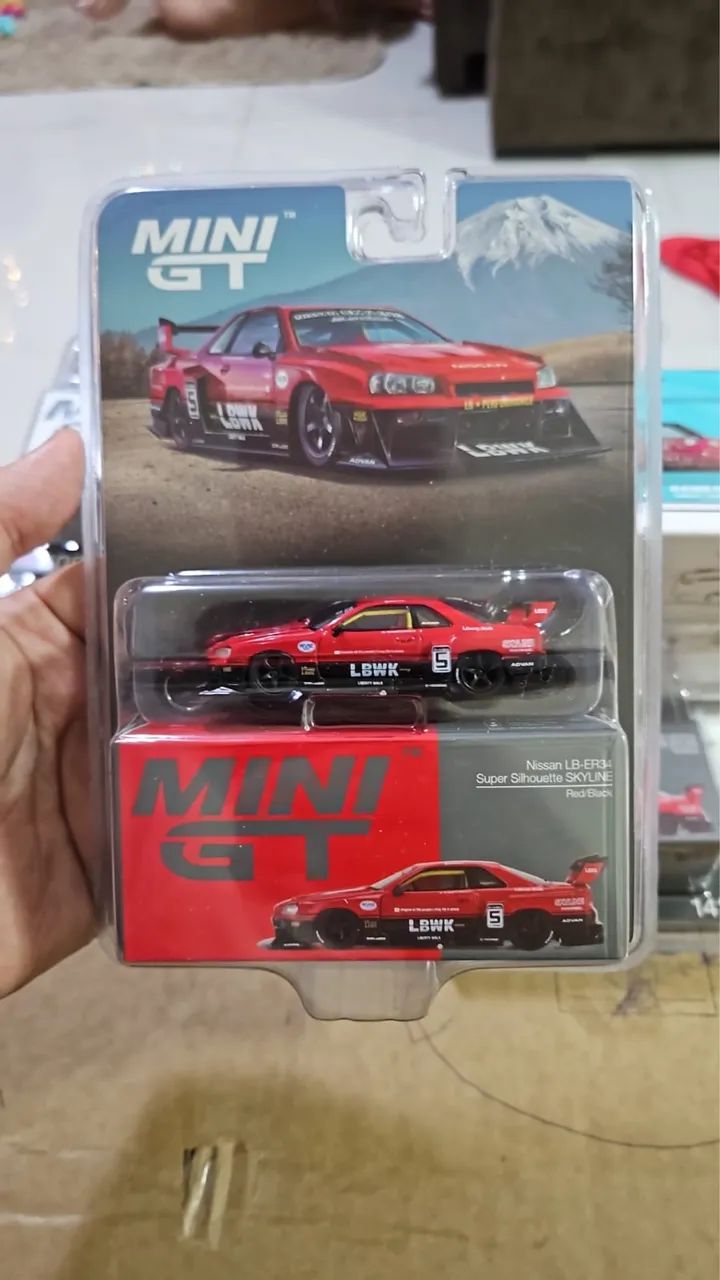 MINIGT NISSAN LB-ER34 SUPER SILHOUETTE SKYLINE RED/BLACK - Hobbies