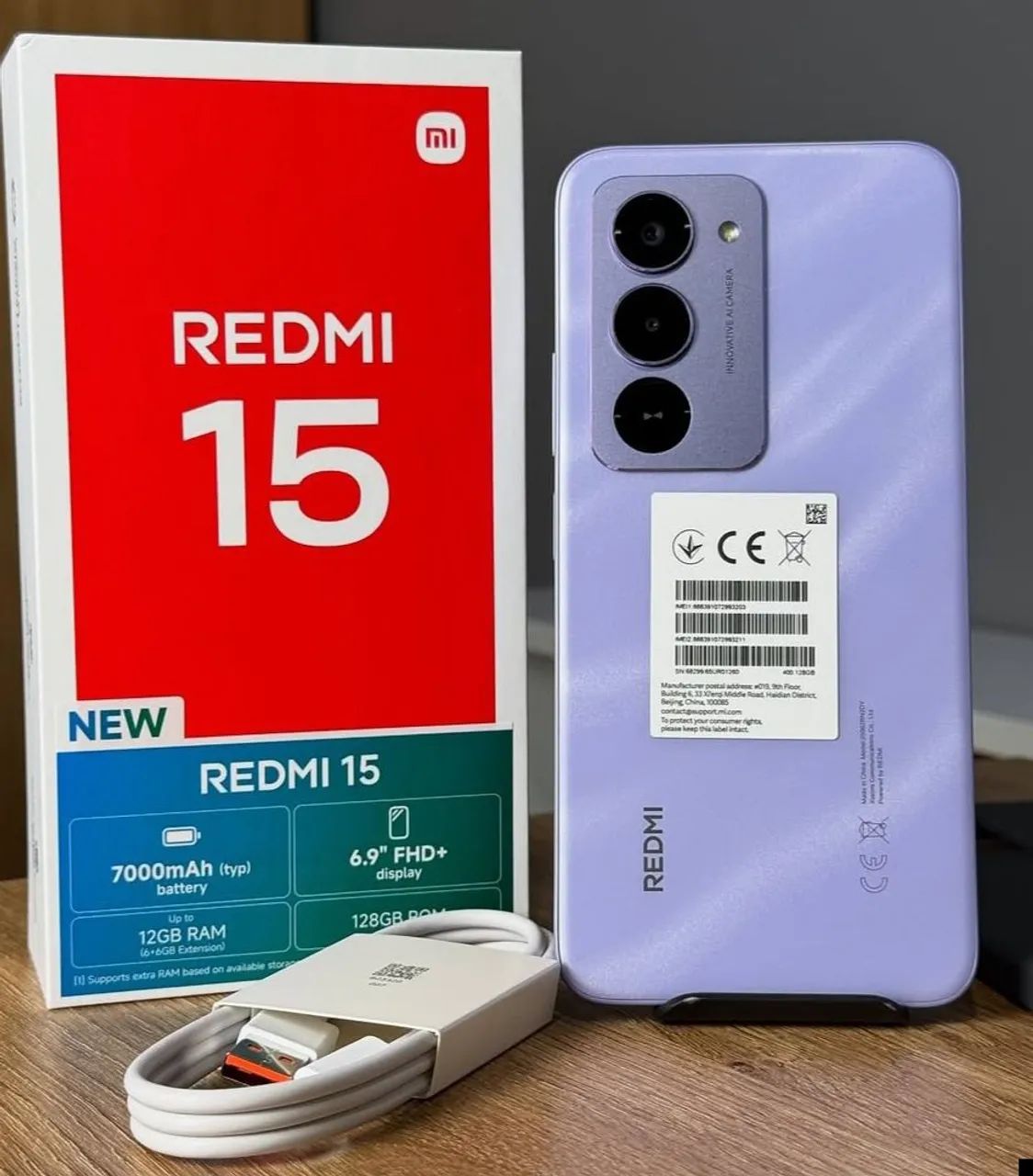 Redmi 15 4G 128/6 Novo, Lacrado, Global 