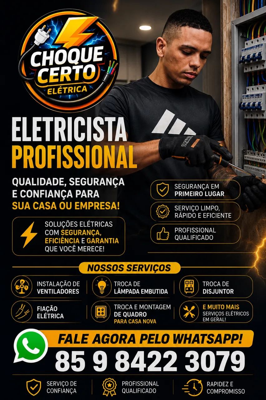 ? ELETRICISTA PROFISSIONAL EM FORTALEZA E REGIÃO ?