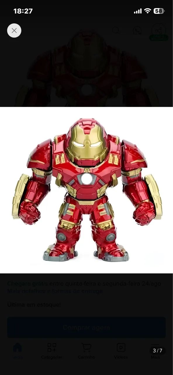 Homem de Ferro Die cast Metal DTC - Foto 2