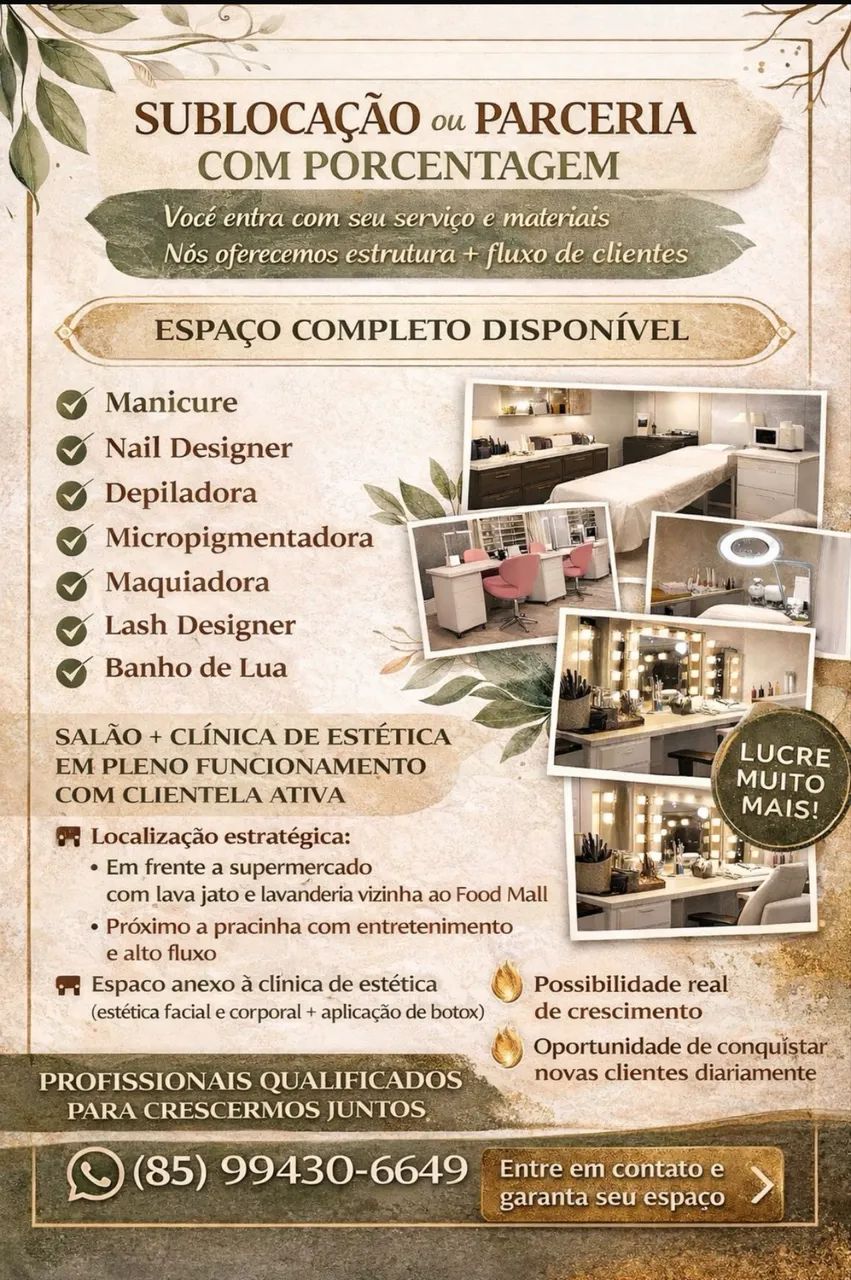 Sublocação ou parceria de espaço 