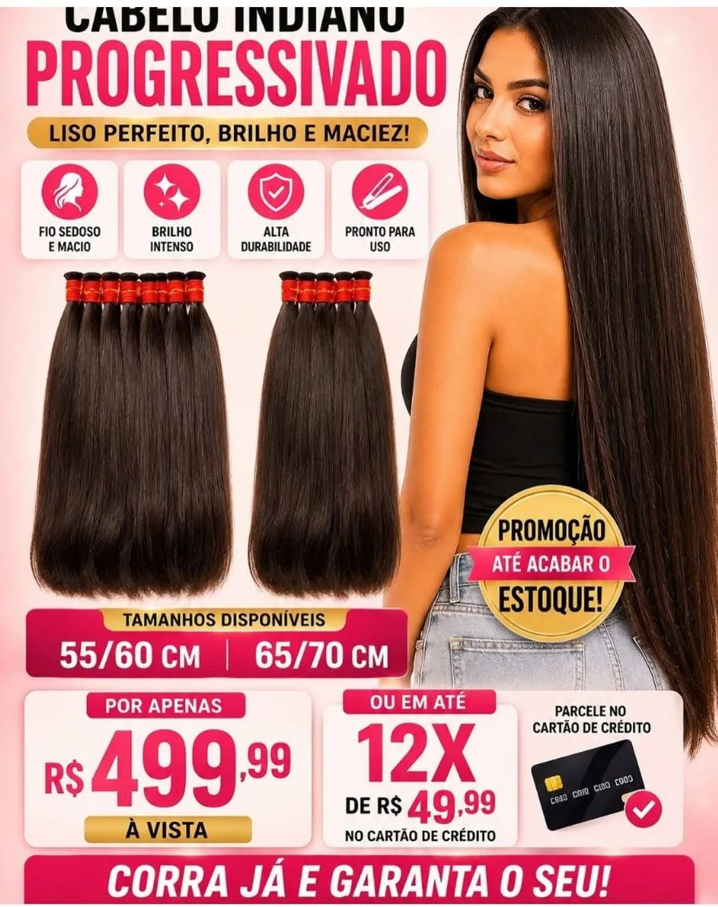 Mega hair e cabelos humano - Foto 4