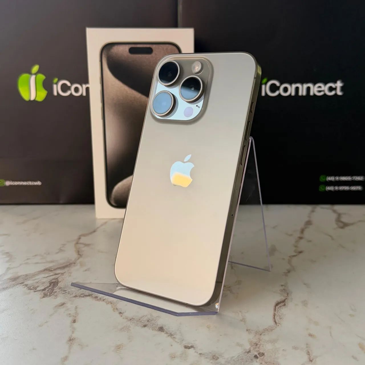 iPhone 15 Pro Titânio Natural 256GB| Impecável em até 21x