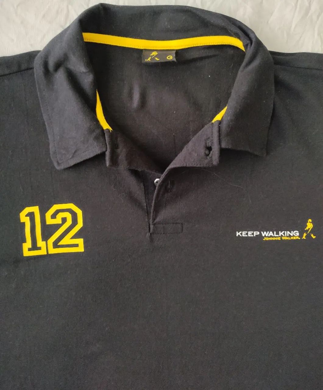Camisa polo Johnny Walker preta G nunca usada - Foto 5