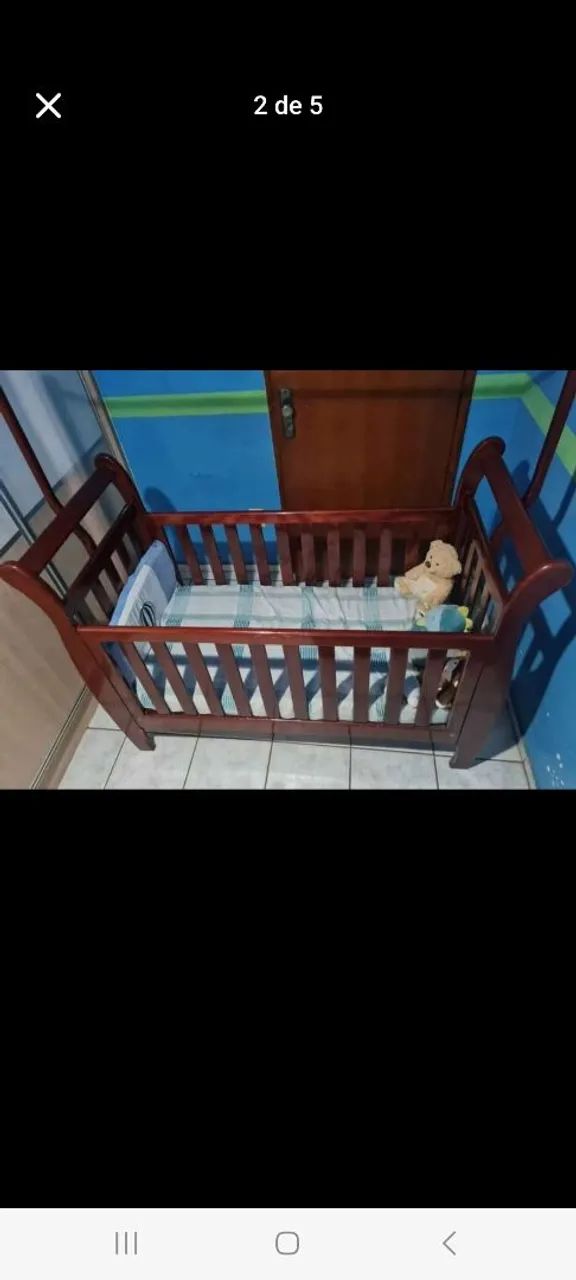 Vendo lindo berço de madeira para o conforto do seu bebê.  - Foto 3