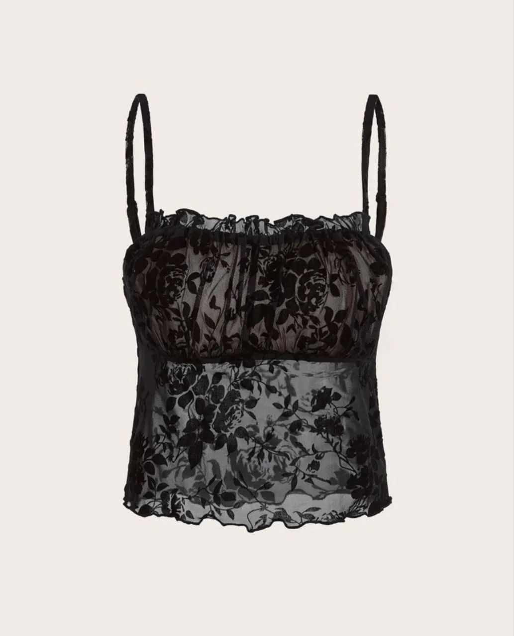 top cropped floral preto pp - Foto 4