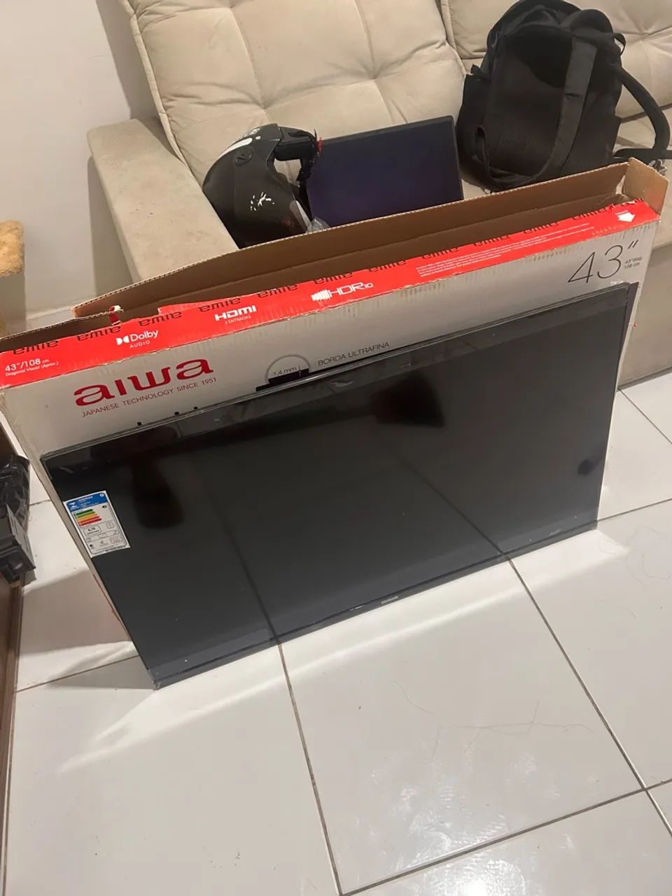 Smart TV AIWA 43 polegadas totalmente nova na caixa  - Foto 2