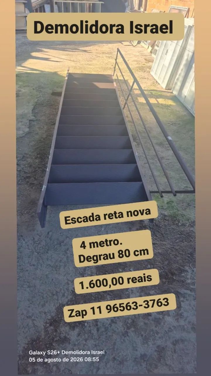 Escada reta nova 