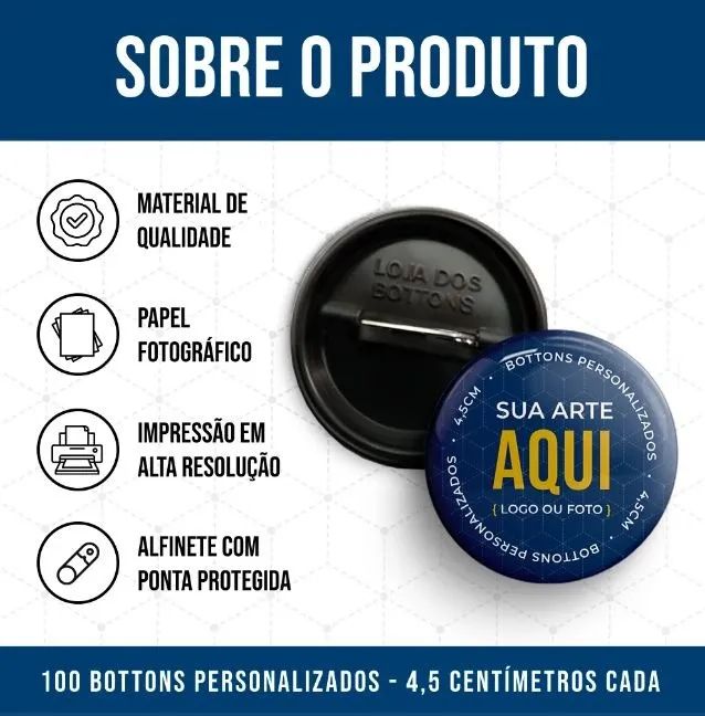 BOTTONS PERSONALIZADOS C/ ALFINETE - Foto 2