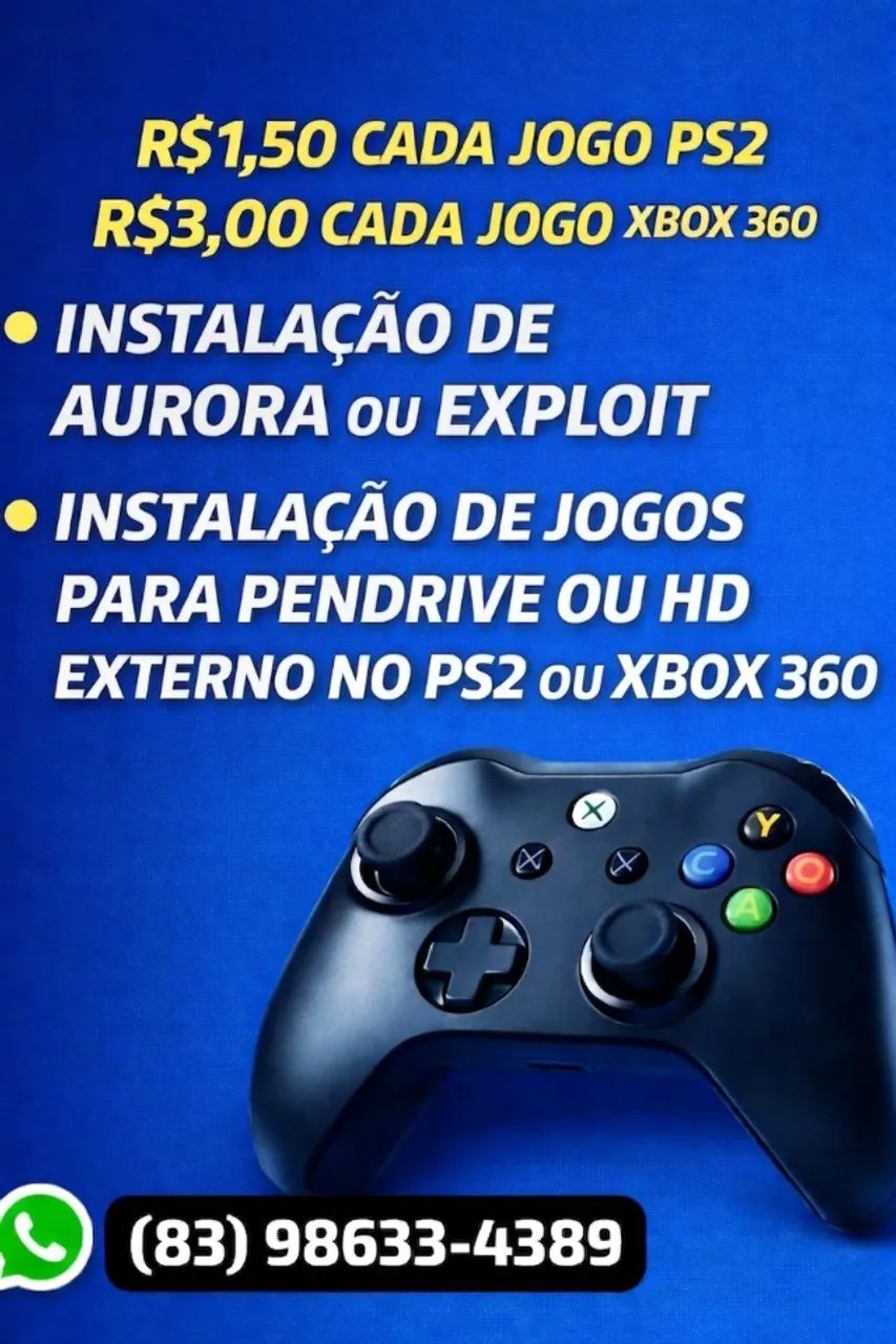 JOGOS DIGITAIS XBOX 360 OU PS2