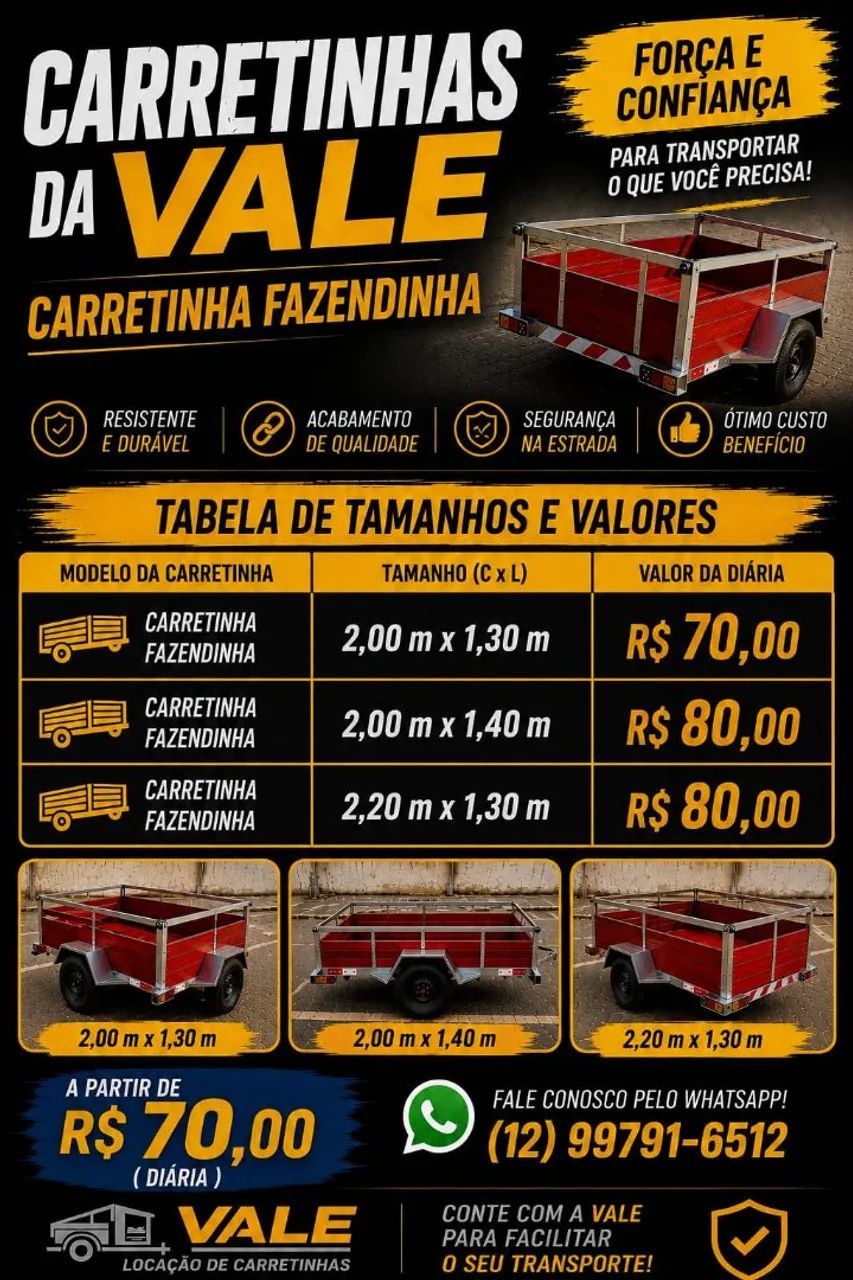 Aluga-se carretinhas 