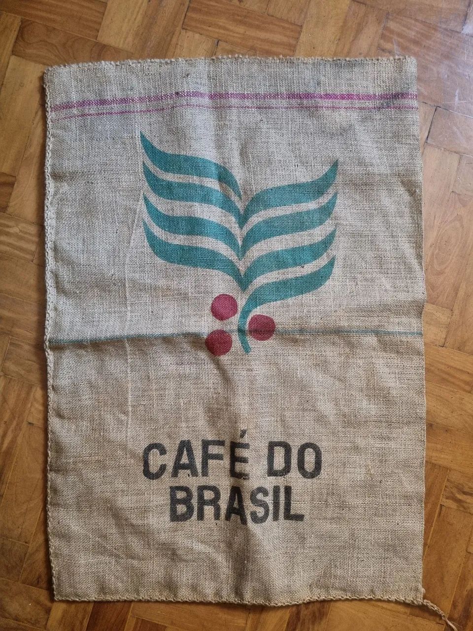 Saco de Juta Antigo Café do Brasil