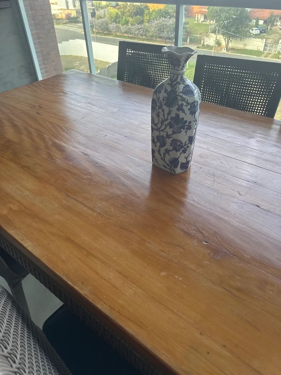 Mesa madeira maciça Villa Rattan 8 lugares  - Foto 3