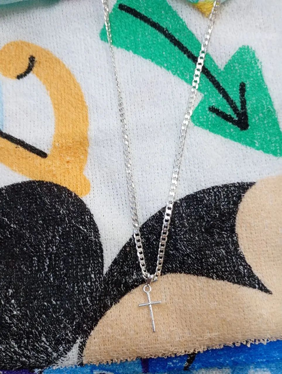 Corrente de prata  com pingente crucifixo  - Foto 2