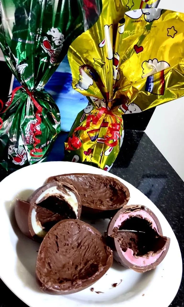 Ovo de páscoa de colher e fatias trufado  - Foto 5