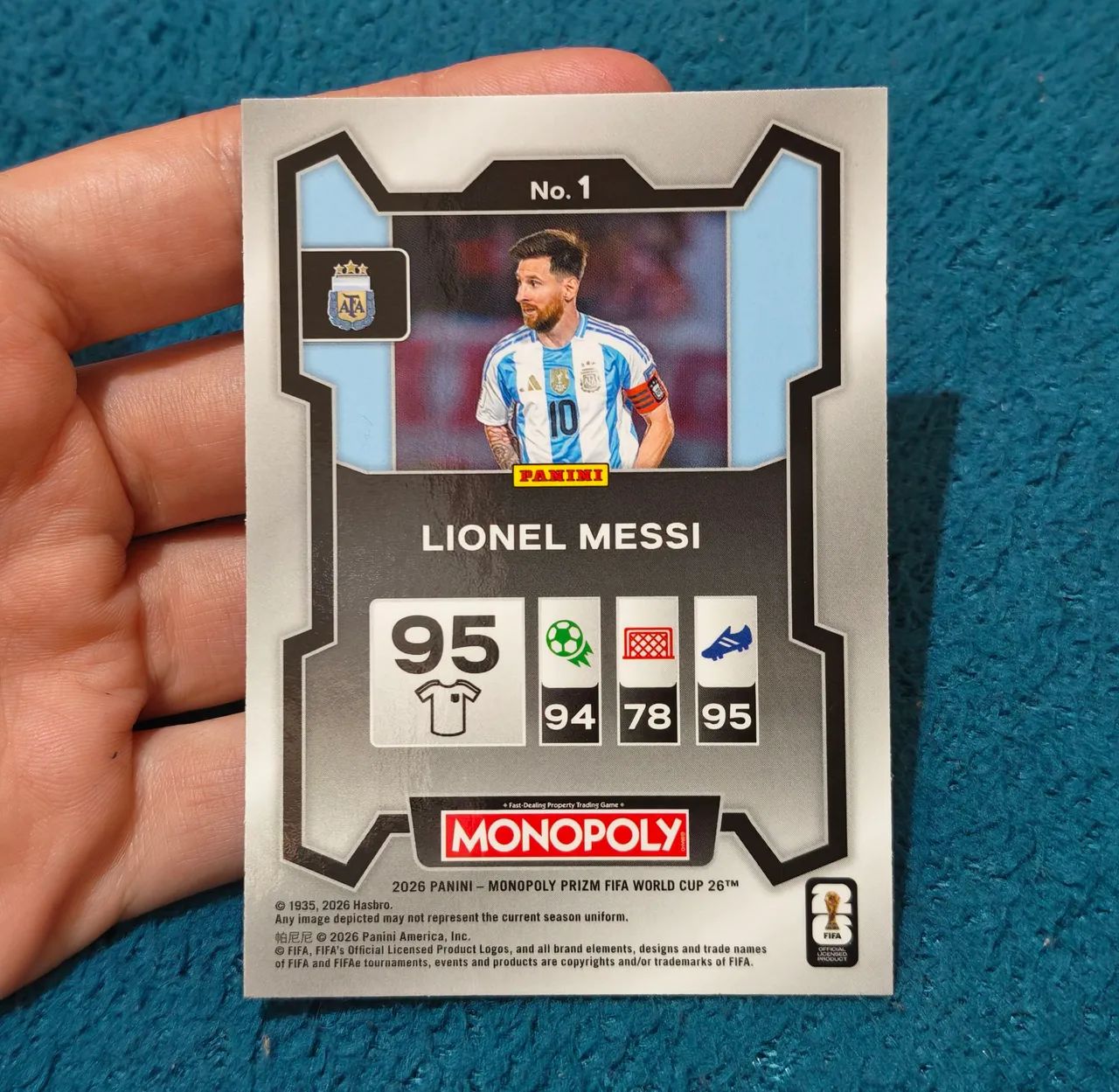 Monopoly Prizm Lionel Messi Card Panini Copa do Mundo - Foto 2