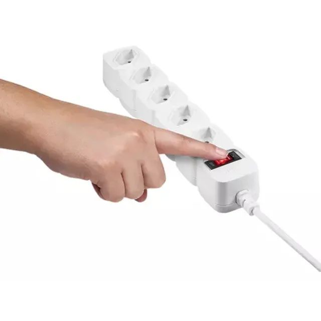 FILTRO DE LINHA PROTETOR INTELBRAS 5 TOMADAS EPE205 BRANCO - Foto 2