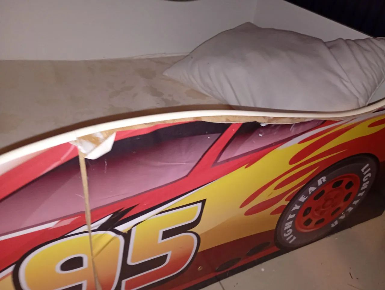 Cama Infantil MCQUEEN Carros com Colchão  - Foto 5