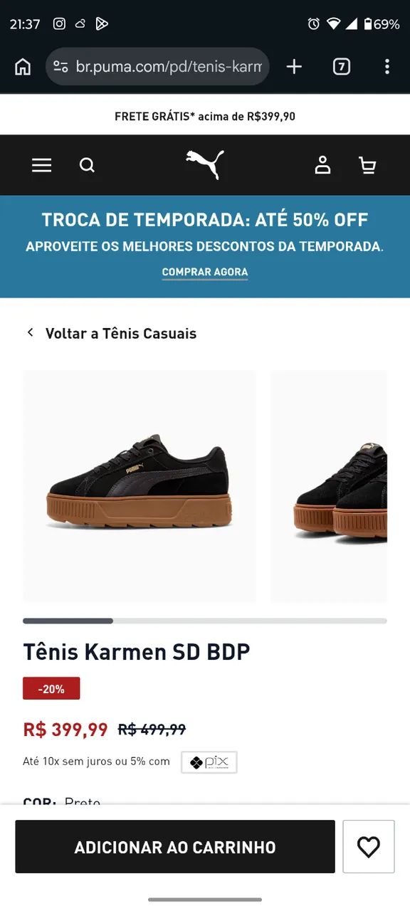 Tênis puma original Karmen SD - Foto 2