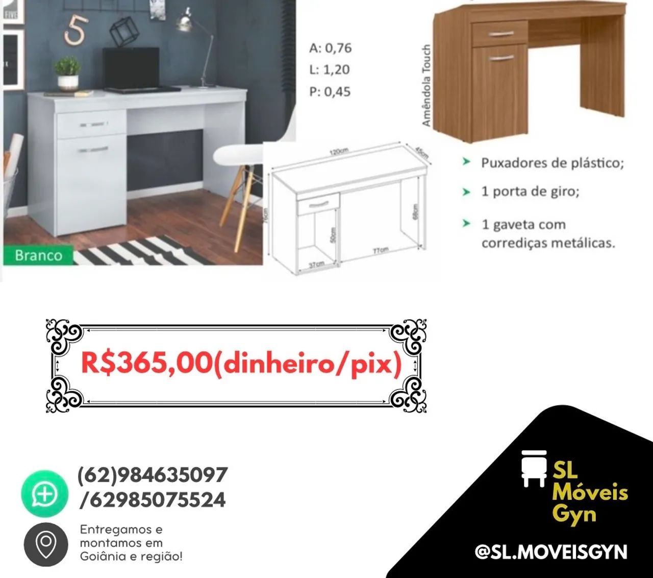 Escrivaninha M9292 - Foto 2