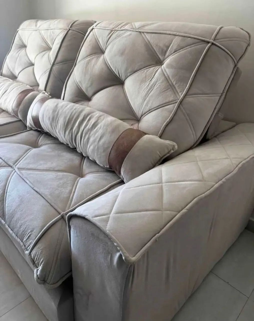 Sofá retrátil e reclinável Molas Ensacadas 2,50m VICAM - Foto 3