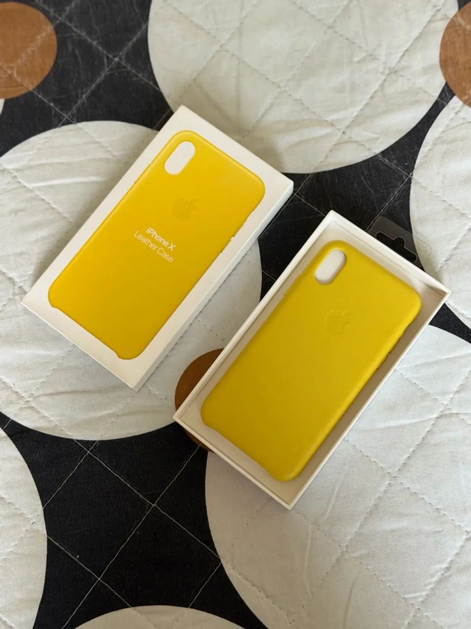 Capa de couro para iPhone X - Amarelo Canário   - Foto 2