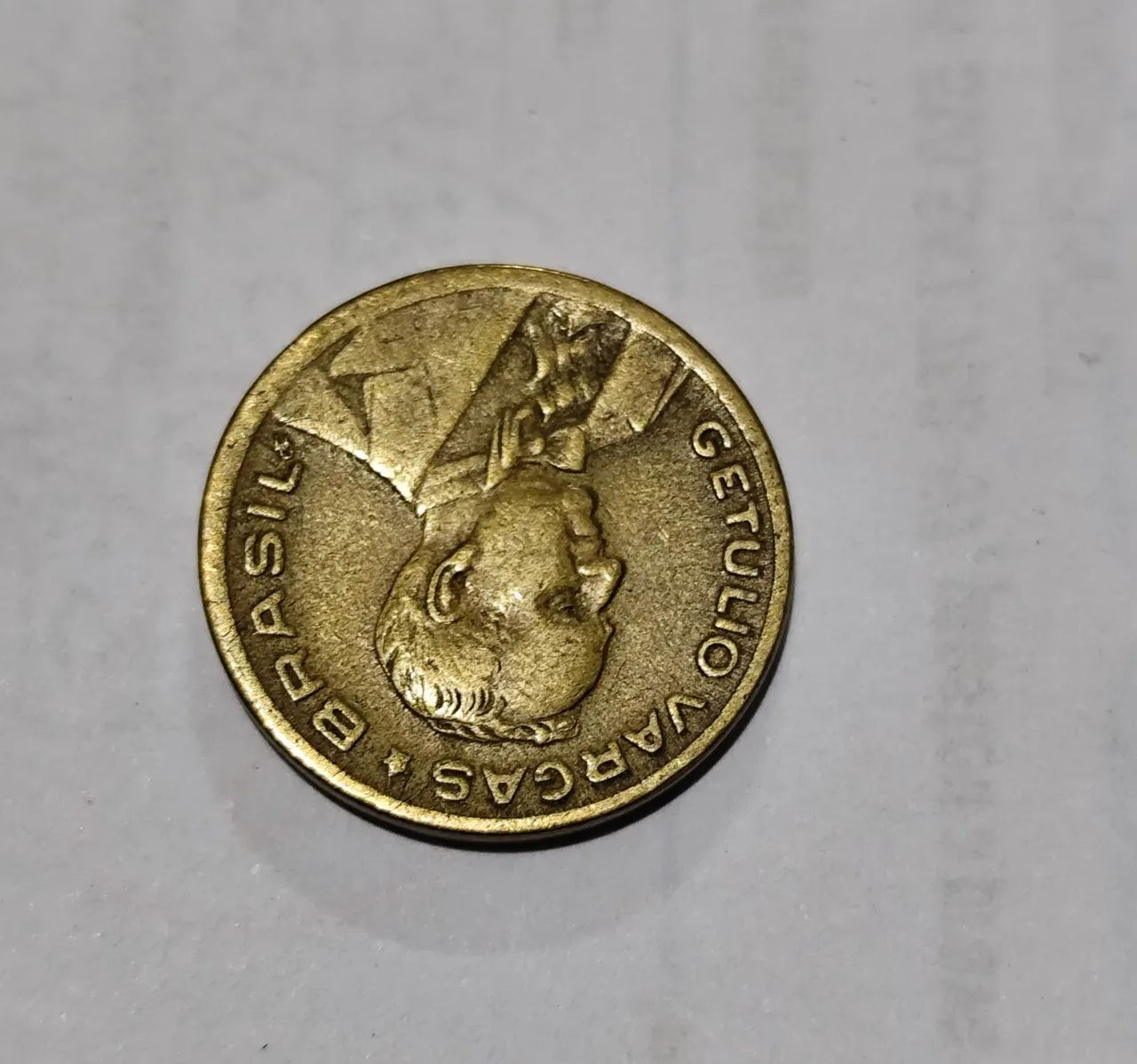 Moeda 20 Centavos 1944 Getúlio Vargas Reverso Invertido - Foto 2