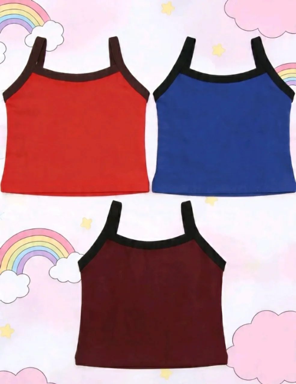 KIT COM 3 CROPPEDS ALCINHA INFANTIL - Foto 5