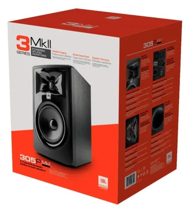 Monitor Referência De Studio Jbl 305p Mkii 5 (par) Original - Foto 3