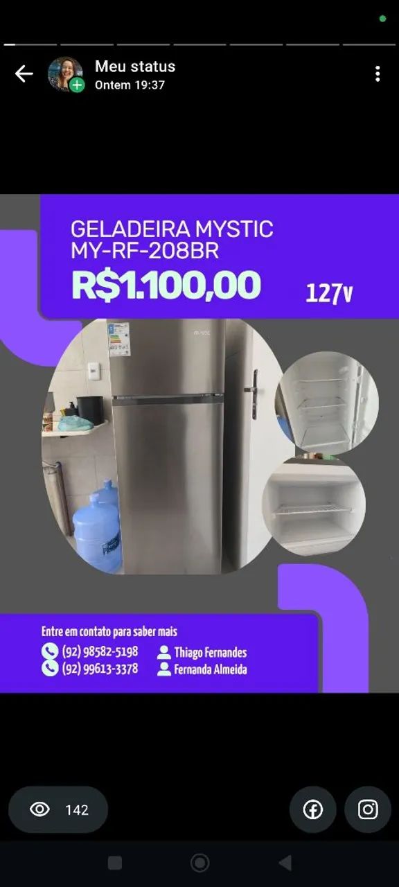 Geladeira Mistic 