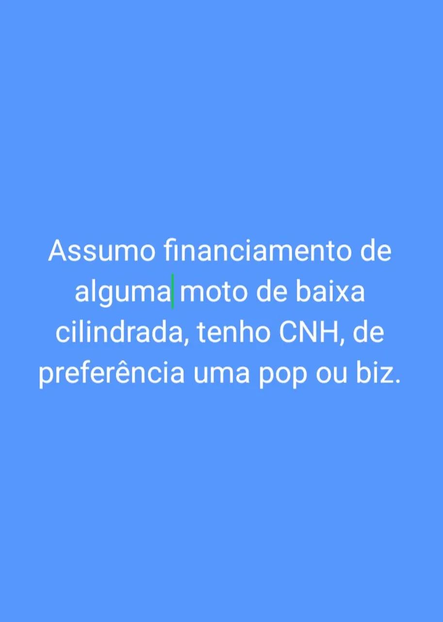 Assumo financiamento 
