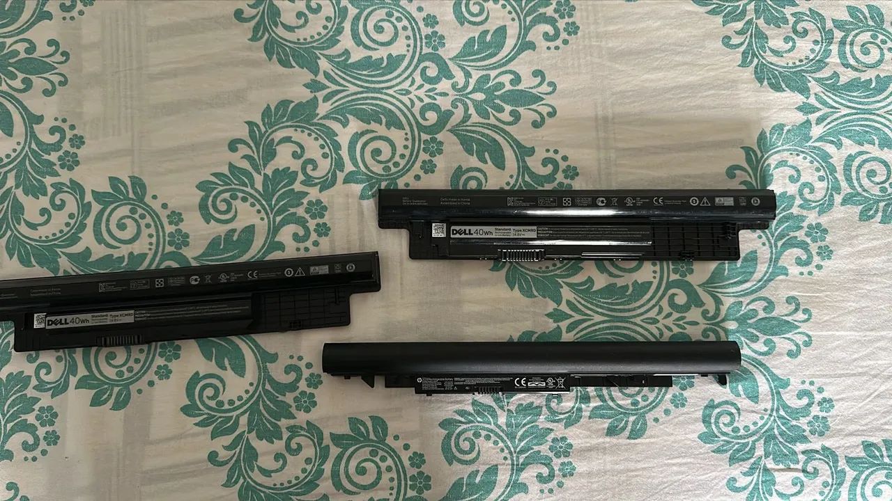 Baterias Originais Para Notebook Dell (XCMRD 40Wh) e HP - Funcionando