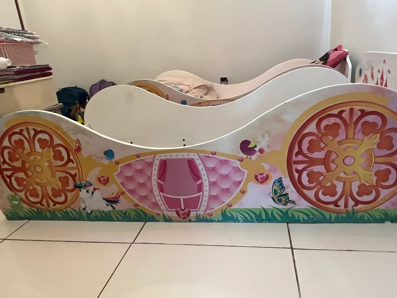 Cama Infantil Carruagem - Rosa - Foto 3
