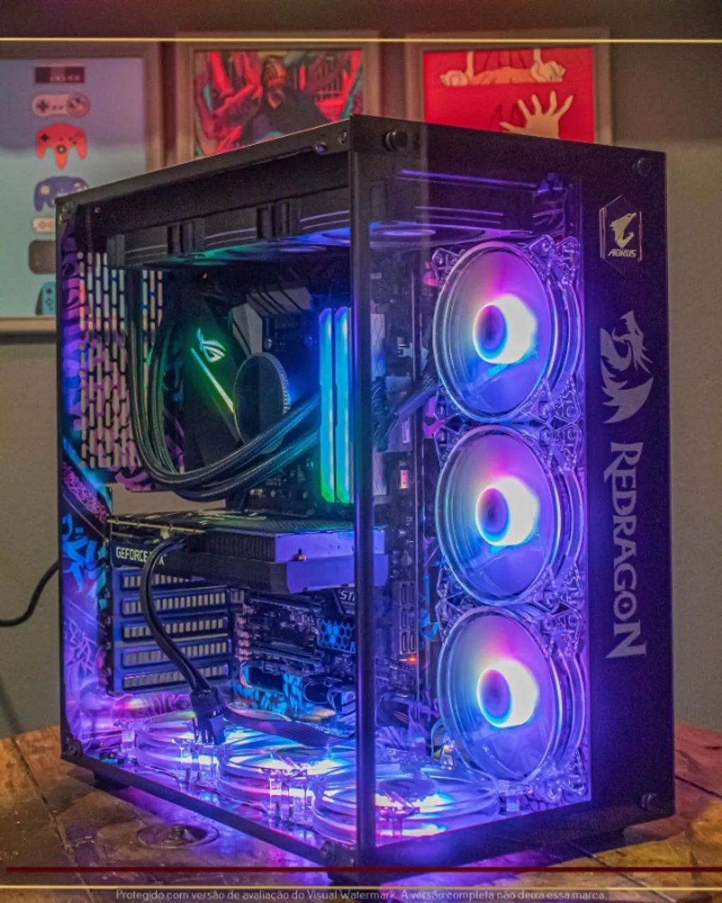 Setup Gamer Ryzen 5 5600G, 16gb, 1TB NVMe, RTX 3060 12gb, WC 360mm, Fonte 750W
