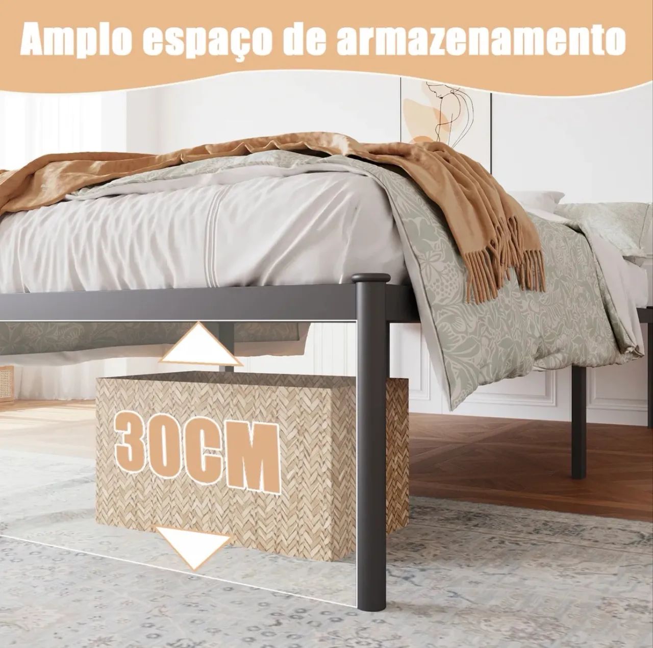 Cama solteiro desmontável  - Foto 3