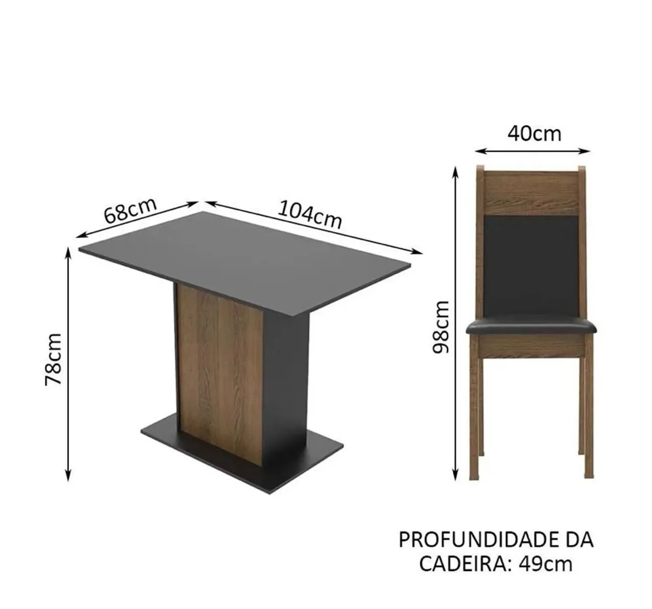 Jogo de mesa com 4 cadeiras - Foto 2
